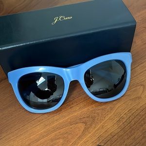 J. Crew Blue Oversized Cat Eye Sunglasses
